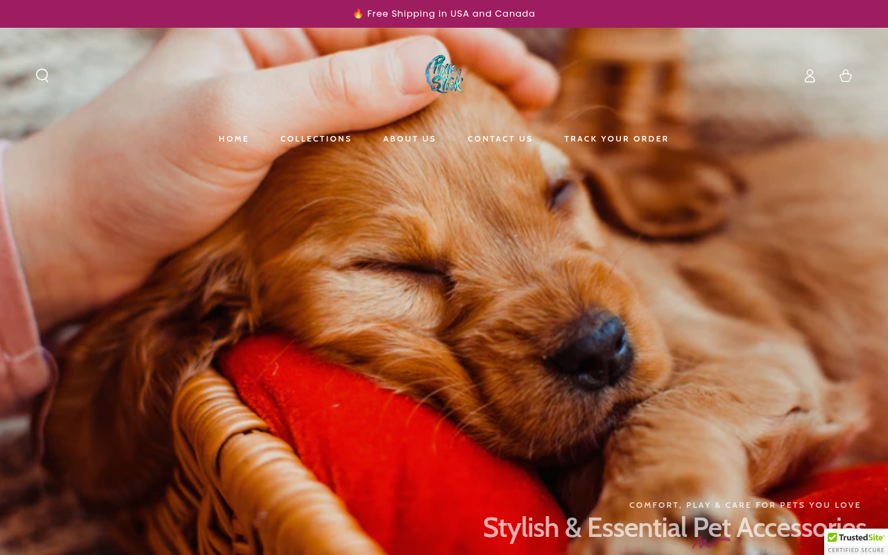 Pixie Stick Shopify store homepage